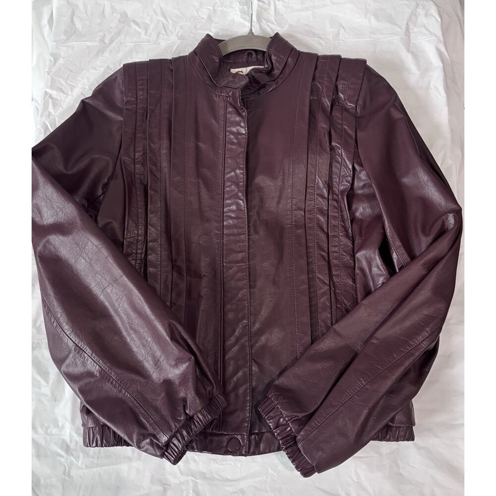 Vintage Oxblood leather moto Jacket By G III.